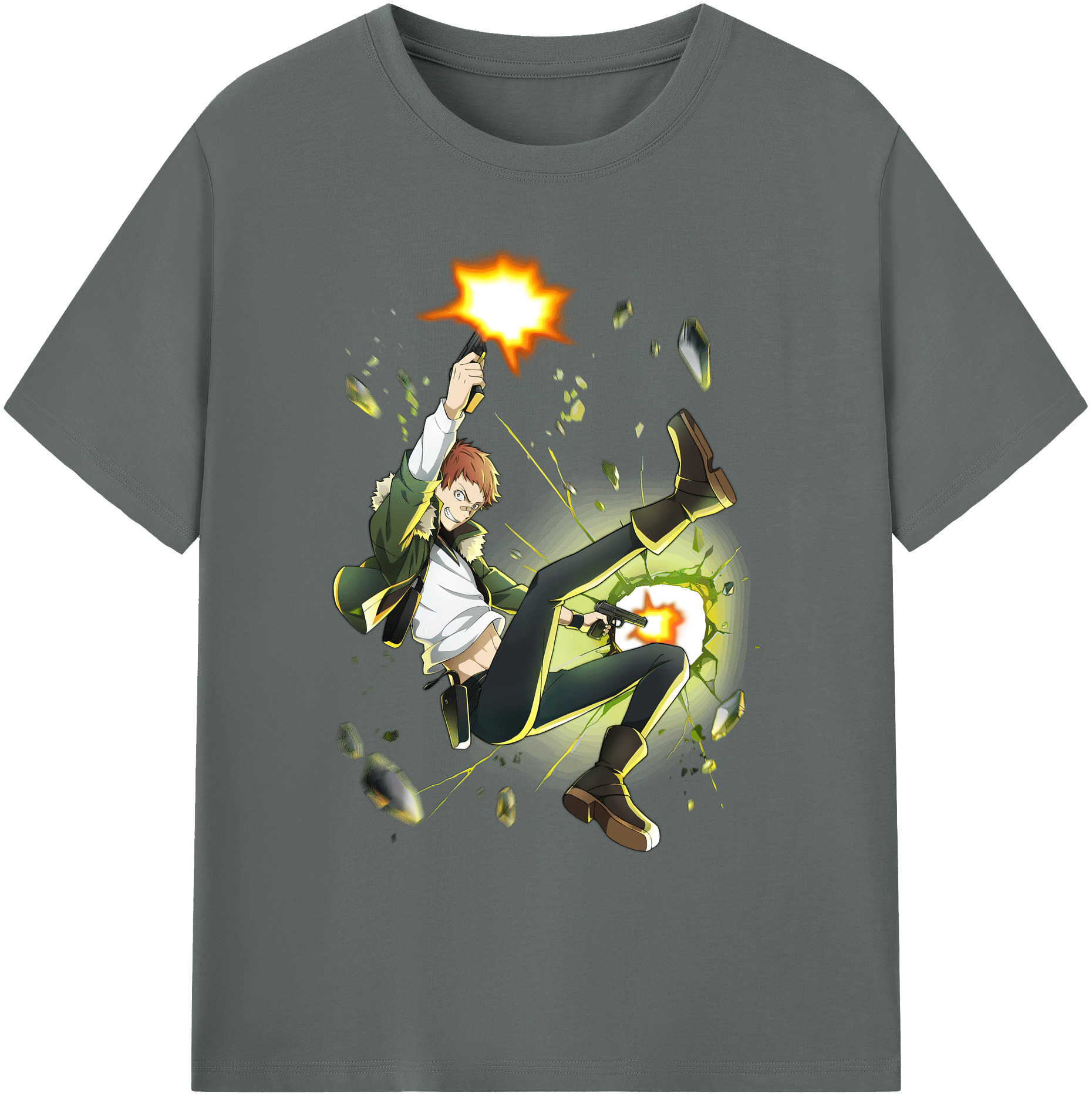 （画像用） 文豪ストレイドッグス Bungo Stray Dogs 綿100％ メンズ半袖Tシャツ｜肌触りやわらか＆通気性